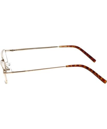 Calabria R753 Designer Metal Reading Glasses +2.00 | Gold Trendy Vintage Eyeglasses for Men & Women - International Shipping Available - Buy Online on GoSupps.com