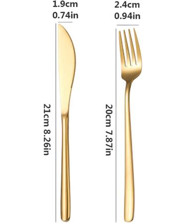 Cutlery Set Cutlery Sets 2 Piece Reusable Cutlery Set for Birthday Parties Buffets Picnics BBQ Weddings Camping Kitchenware (Size : Gold) - Buy Online on GoSupps.com