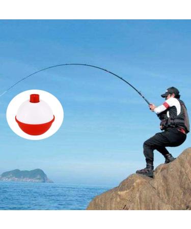 Owevvin 50 Pack Bobber Bulk Hard ABS Fishing Float 1 and 1.5 Inch Fishing Bobbers Snap-on Floats Red and White - Buy Online on GoSupps.com