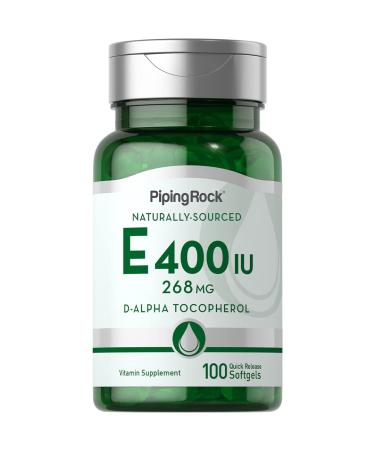 Piping Rock Vitamin E 400 iu | 100 Softgel Capsules | Non-GMO Gluten Free Supplement - Buy Online on GoSupps.com