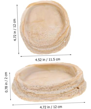 ROMISBABA 2pcs Pet Bowl Bearded Dragon Water Bowl Terrarium Water Bowl Reptile Feeding Dish Animal Resin Beige - Buy Online on GoSupps.com