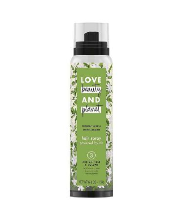 Love Beauty Planet Coconut Milk White Jasmine Hair Spray Medium Hold & Volume 6.8 oz (Pack of 2)