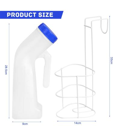 Portable Urine Bottle for Men & Women - 1000ml Emergency Urinal with Screw Cover & Bed Holder | Ideal for Travel Camping & Mobility Needs - Buy Online on GoSupps.com