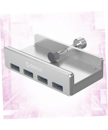 Beavorty 3-Pc USB 3.0 Hub with Power Supply Connector - 4-Port Charger Clips (Silver) - 8.9x4.6cm - International Shipping - Buy Online on GoSupps.com