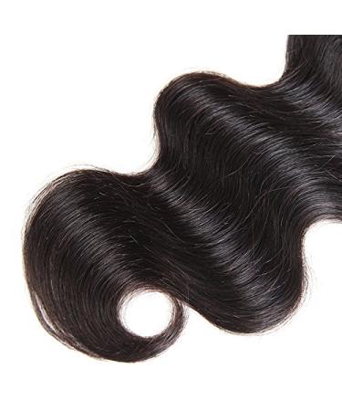 Mila Real Hair Lace Closure - 4x4 Free Part Body Wave Brazilian Virgin Remy Hair - Natural Black 20/50cm - Buy Online on GoSupps.com