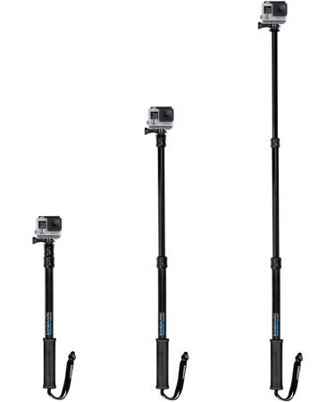 SANDMARC Black Edition 17-40 Waterproof Extension Pole for GoPro - Selfie Stick for Hero 11, 10, 9, 8, Max, 7, 6, Session, 5, 4, 3 - Remote Clip Included - Buy Online on GoSupps.com