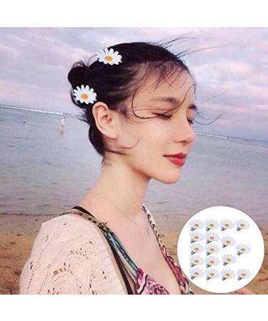 Lovely 17-pc Daisy Flower Hair Clips for Girls - Perfect Beach Wedding Hair Accessories Beautiful and Practical Hairpins - Buy Online on GoSupps.com