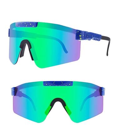 FoodOMeter Cycling Polarized Sports Sunglasses for Men Women, Style Sunglasses,Running,Golf,Fishing,Ski Blue-a