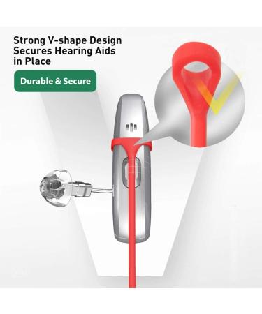 Vivtone Anti-Lost Lanyard for BTE Hearing Aids - Set of 2 White Clips for Seniors and Kids - Buy Online on GoSupps.com