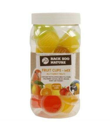 Assorted Fruit Cups - Jelly Parrot Treats - Bath of 24