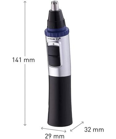 Professional Painless Nose Hair Trimmer - Battery-Operated Dual Blade Ear & Nose Clipper for Men & Women - Portable & Easy to Clean - Buy Online on GoSupps.com