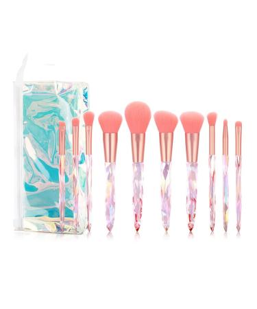 Diamond Makeup Brushes Set Bag Professional Cosmetic Foundation Powder Eyeshadow Blending Blush Concealer Brush Tools
