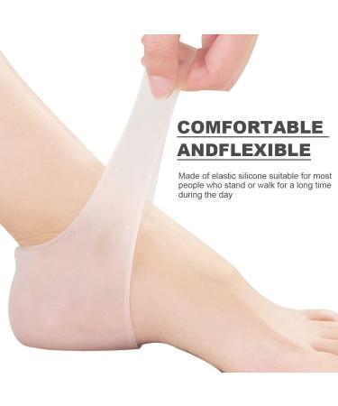 2 Pairs Silicone Gel Heel Socks - Cracked Foot Skin Care Pressure Relief & Pain Reduction - 4 Pieces - Buy Online on GoSupps.com