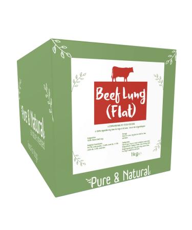 Pure & Natural Beef Lung Flats - Dried Beef Lung Natural Dog Treats High Protein & Low Fat Dog Chew for All Ages - 1kg Bulk Box 1kg (Pack of 1) - Buy Online on GoSupps.com