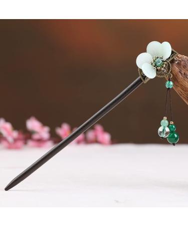Solustre Vintage Chinese & Japanese Hairsticks - Floral Wood Hairpins & Opal Clips for Women | Perfect Mother's Day Gift - Buy Online on GoSupps.com