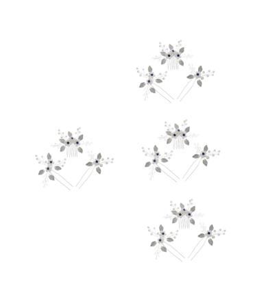 Angoily 4 Sets Bridal Wedding Comb Bride Headpieces Hair Clips Hair Comb Wedding Hair Clip Wedding Hair Accessories Decorative Hair Combs Hair Jewels Abs Pearl Banquet Decorate