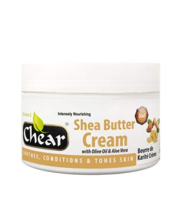 Chear Shea Butter Cream 500ml with Olive & Aloe Vera - Solid Formula - Soothes Conditions & Tones skin