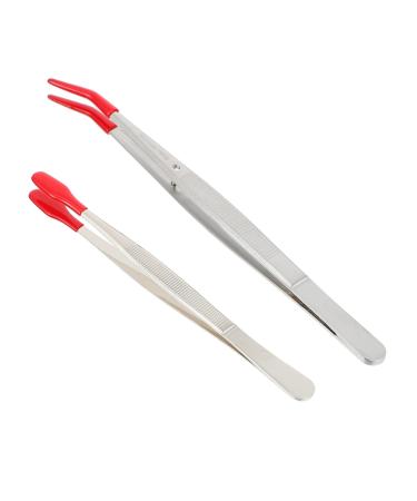 Yardwe 2pcs Tweezers False Jewelry Sets Eyelash Stainless Steel Extend