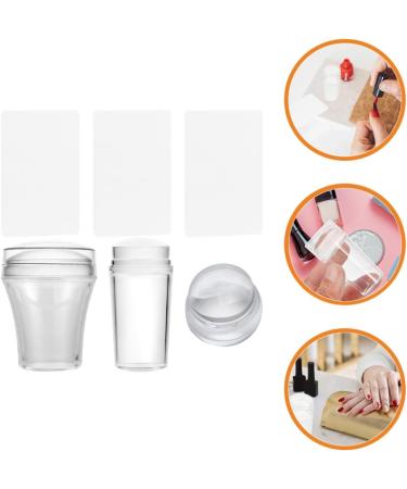 Healeved 3 Sets Nail Art Silicone Stamp Nail Stencils for Nail Art Reusable Silicone Spatula Turner French Tip Nail Tool French Nail Stamper Nail Stamp Kit Plastic Miss Template Frosted - Buy Online on GoSupps.com