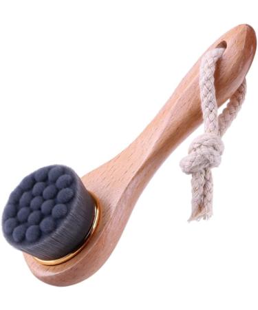 1PC Facial Cleansing Brush Manual Face Brush Bamboo Charcoal Bristles Wooden Handle for Washing Face Deep Pore Exfoliation Wash Makeup Massaging Brush - Buy Online on GoSupps.com