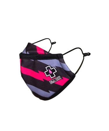 Muc-Off 20271 Bolt Reusable Face Mask Large - Adjustable Face Covering With Mid-Layer Filter - Washable Up To 20 Times Bolt L (Pack of 1)