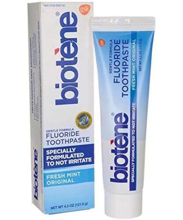 Biotene Fluoride Toothpaste Fresh Mint Original 4.3 oz - Pack of 4 - Buy Online on GoSupps.com