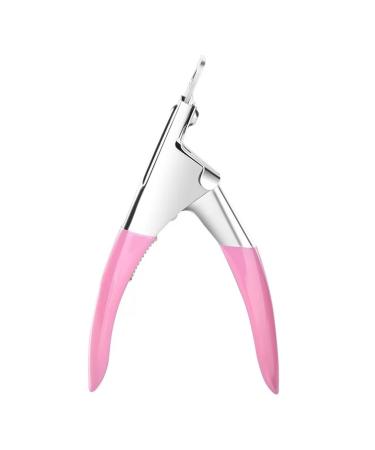 PSGS 1pcs Nail Cutter Type U Stainless Steel Nail Clipper for Acrylic Nails Pedicure Tools Professional (Color : Pink)