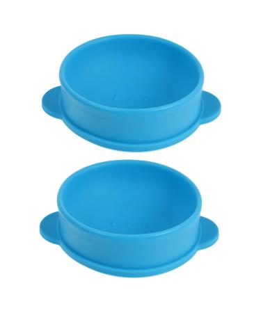 SEWOART 2ST actually easy plaster melting wax silicone bowl wax hair remove container beauty accessories waxing bowl container pot for heating wax cosmetics stirring bowl blue 13.2x11cm