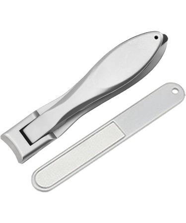 Adult fingernail clippers nail clippers nail clippers nail clippers with wide jaw opening and nail file for men and women fingernail clippers made of stainless steel Silver - Buy Online on GoSupps.com