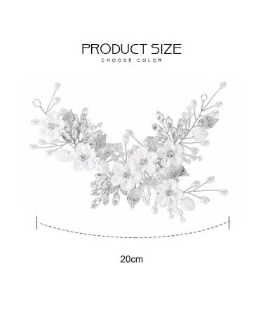 UNICRA Bridal Hair Jewelry - Elegant Silver & Crystal Accessories for Brides Women & Bridesmaids - Buy Online on GoSupps.com