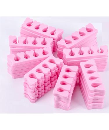 50pcs Foam Sponge Toe Separators Finger Dividers Soft Sponge Finger Divider Spacer Nail Art Manicure Pedicure Tools - Pink