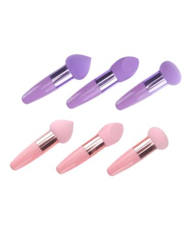 BIUDECO 2 Sets Beauty Pen Makeup Puff Pen Makeup Sponge with Handle Make-up Pen Makeup Pen Beauty Sponge Makeup Sponges Makeup Brush Makeup Tool Cosmetic Supplies Facial Powder Sponge