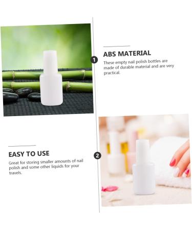 minkissy 20 x Bottled Nail Gel Holders Refillable Nail Oil Bottles 10ml Nail Polish Bottles White Nail Polish Bottle Waterproof Abs - Buy Online on GoSupps.com