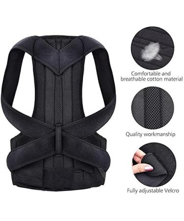 YMGSCC Posture Corrector for Men and Women Back Posture Brace Clavicle Support Stop Slouching and Hunching Adjustable Back Trainer(XL) X-Large B - Buy Online on GoSupps.com