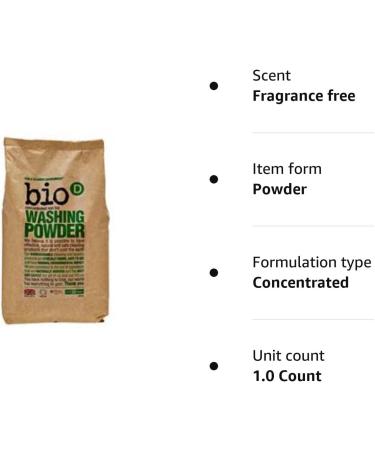 Bio D Concentrated Washing Powder - 2kg | Eco-Friendly Laundry Solution - Buy Online on GoSupps.com