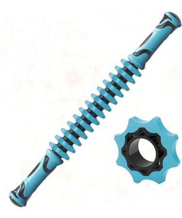 Healeved Muscle Massage Stick - Blue Yoga Wheel Massager 45x5CM | International Shipping Available - Buy Online on GoSupps.com