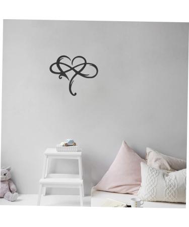 GRIRIW 1pc Iron Pendant Home Decor Heart Pendant Room Backdrop Hanging Ornament Wrought Iron Wall Hanging 45x39cm Black - Buy Online on GoSupps.com
