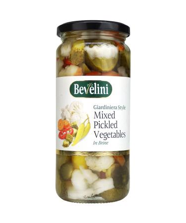 Bevelini Giardiniera Style Mixed Pickled Vegetables in Brine 480g (Pack of 6)