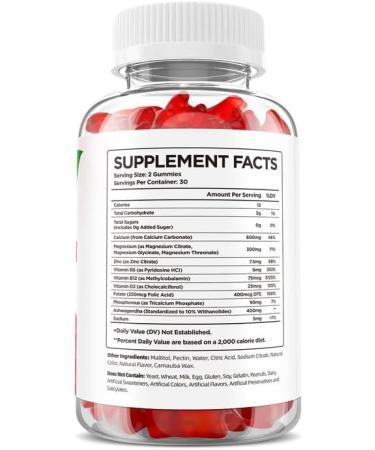 Calcium Magnesium Zinc Gummies with High Absorption Magnesium 300mg Calcium Supplement with D3 for Bone Muscles & Immune Support for Kids & Adults Strawberry Flavor 120 Count 60 Count (Pack of 2) - Buy Online on GoSupps.com