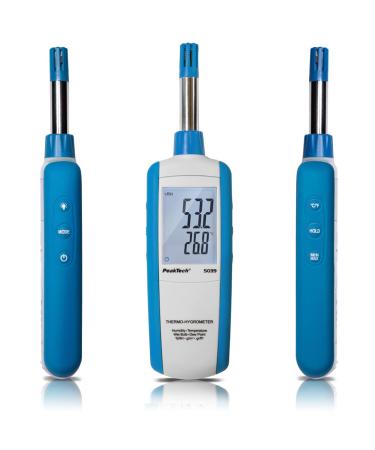 Peaktech 5039-professional room temperature and air humidity measuring device thermal hygrometer digital thermometer with LCD display as a room thermometer temperature meter for living climate P 5039