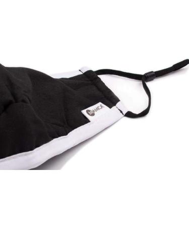 MIAMICA Fashion Cloth Face Mask - Houndstooth Black & White, Nose Wire, Double Layer, Adjustable Straps - Buy Online on GoSupps.com