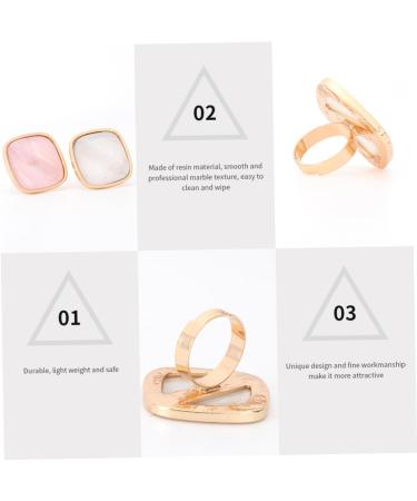  Vaguelly Vaguelly 2 Piece Marble Nail Art Ring Palettes Lightweight Portable Color Palettes for DIY Manicure Suitable for Nail Art Lovers Professional Nail Technicians - Buy Online on GoSupps.com