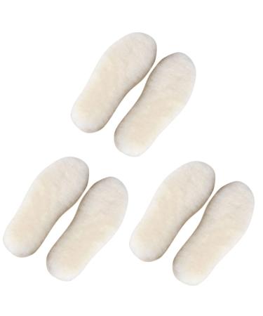 FOMIYES 3 Pairs Wool Insole Warm Insoles Fleece Shoe Insole Sole Insoles Fleece Insoles Shoe Pads Boots Insoles Boot Insoles Women Breathable Shoe Cushions Supple Insoles Thicken Insoles
