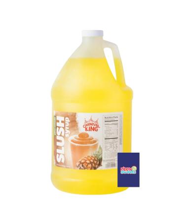 ZippySweets - 1 Gallon Pina Colada Slushie Syrup 5:1 Concentrate with Bonus Mixing Guide for Slushie Machine Ideal for Home and Commercial Slushy Machine Use Perfect for Refreshing Beverages at Parties and Events