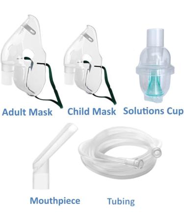 BEC NEBULIZER ACCESSORY KIT - Includes 1 Adult Mask 1 Child Mask Additional Tubing 1 Solutions Cup and 1 Mouthpiece - Buy Online on GoSupps.com