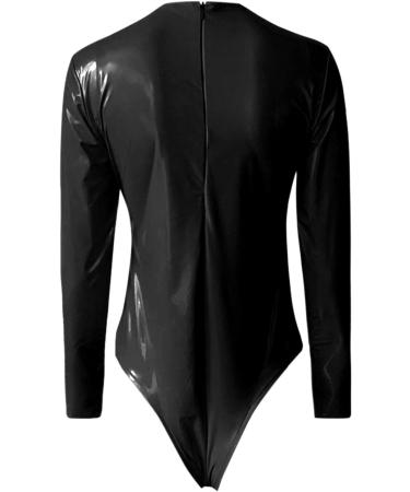 Shop Women's Metallic Body Top - High Cut String Body Wetlook Leotard | Stylish Leather Look Costume - Buy Online on GoSupps.com