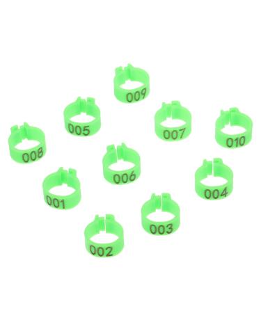 Sosoport 100 Pcs Pigeon Anklet Items Pigeon Deterrent Spray Products Bird Plastic Cuff Telephone Number 1.3X1.3CM Green