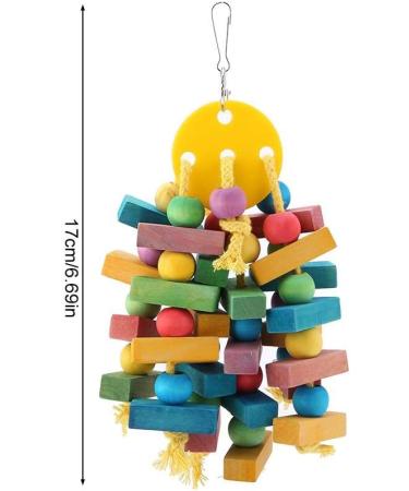 Colorful Vogel-Kachzeug: Hanging Wooden Pearl Toy for Parrots - Chewing Blocks & Swing for African Grey Amazon Cockatoo & Budgies - Buy Online on GoSupps.com