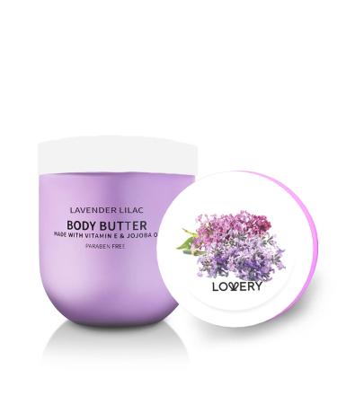 Lavender Lilac Body Butter - Ultra-Hydrating Shea Butter Cream with Jojoba Oil & Vitamin E for Men & Women - Natural Moisturizer for Normal to Dry Skin - Buy Online on GoSupps.com