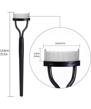 2PCS Eyelash Comb & Separator Set | Metal Teeth Curler & Mascara Applicator | Eye Makeup Brush Tools for Perfect Lashes - Buy Online on GoSupps.com